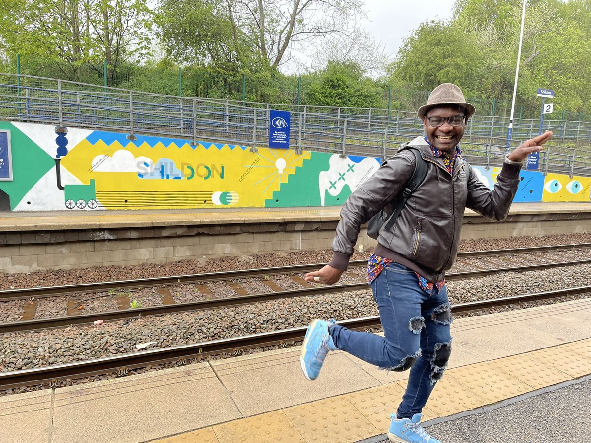 Last week we had the pleasure of one of our curators and Darlington’s very own @Shams77710 visit other end of <a href="/BishopLine/">Bishop Line Community Rail Partnership</a> at #Shildon to check out the stunning colours of <a href="/GreenfieldArts/">Greenfield Arts</a> #ShildonInMotion artwork at Shildon Station!