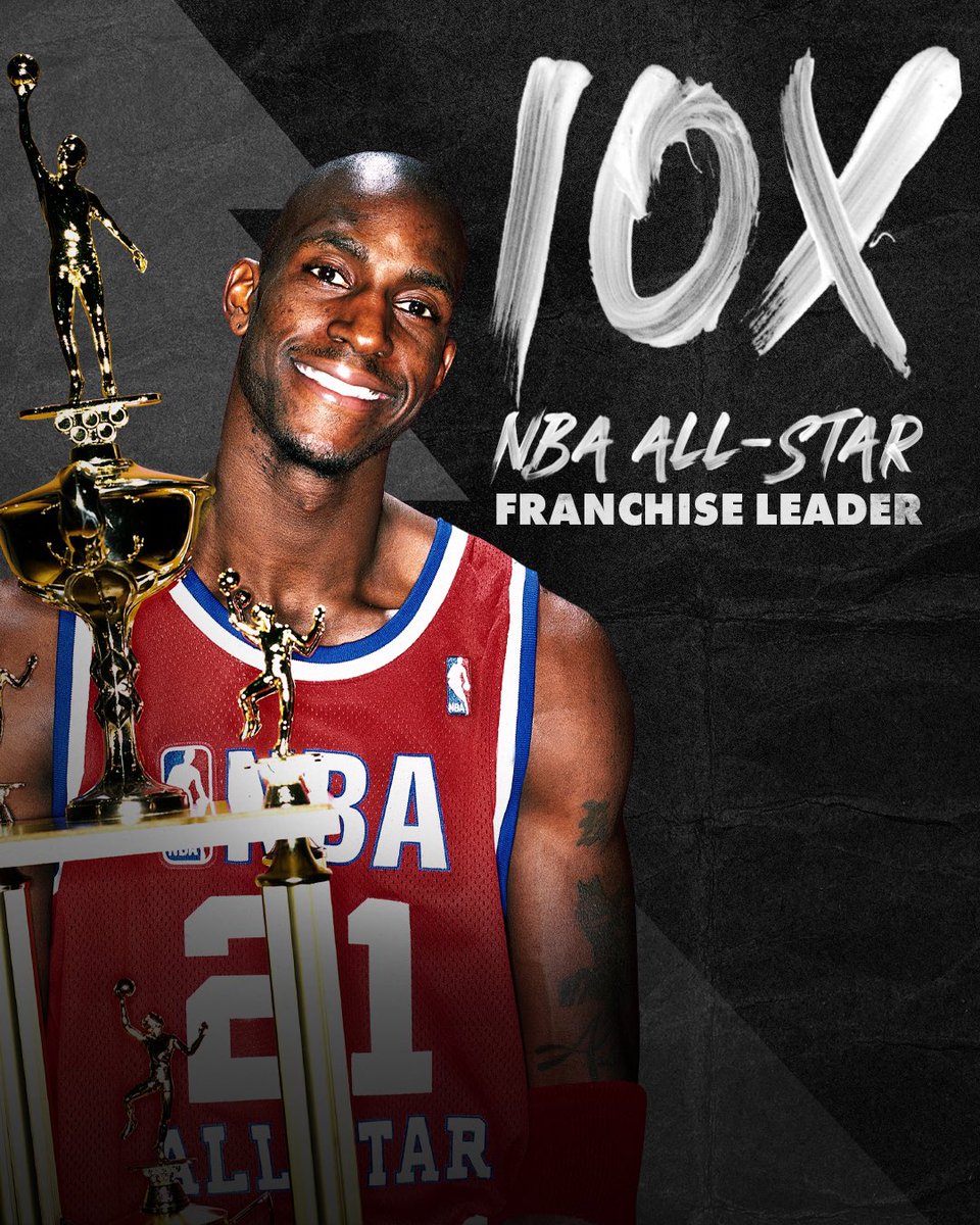 Timberwolves's tweet image. Ten of KG’s 15 All-Star appearances came as a Wolf 🐺