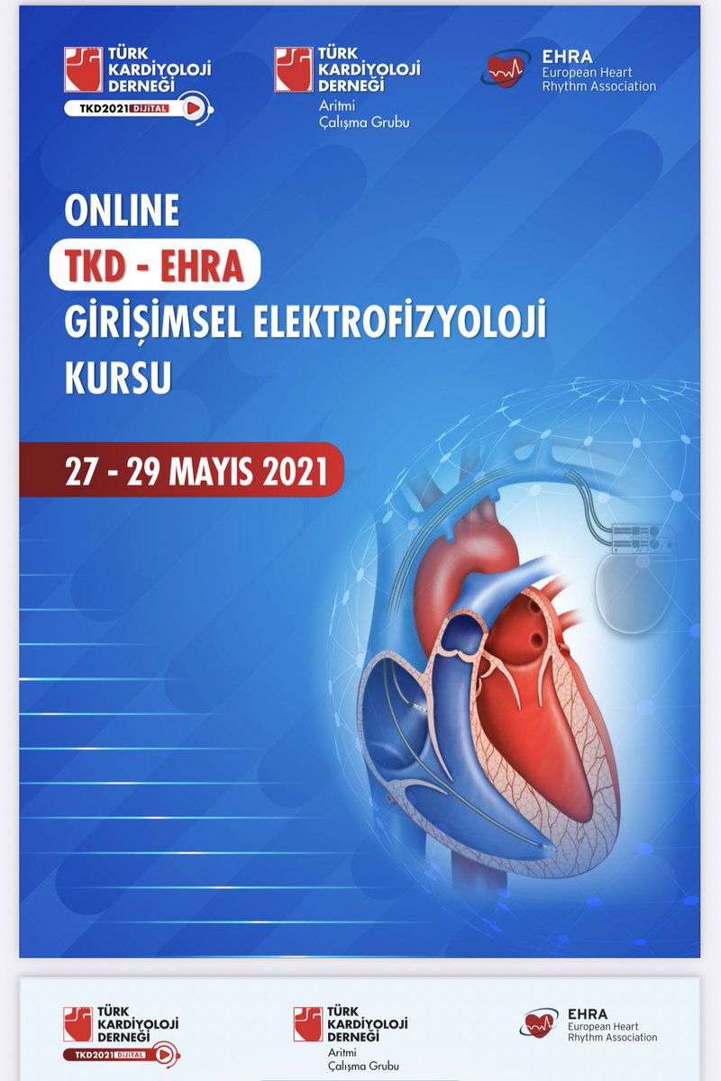 Turkish Society of Cardiology (@tkdsosyal) on Twitter photo 🔸TSC & EHRA Course on #electrophysiology
🔸TKD & EHRA Elektrofizyoloji Kursu
⏰ 27 - 29 May 2021
👇 Link for free registration & programme.
tkd.org.tr/duyuru/3798/on…
<a href="/ATARILYAS/">ILYAS ATAR</a> <a href="/Sabri_Demircan/">Sabri Demircan</a> <a href="/DursunAras2/">Dursun Aras, Professor</a> <a href="/EvrimSimsek2/">Evrim Simsek</a>
<a href="/hikmetyorgun/">Hikmet Yorgun</a> <a href="/drabdlkdruslu/">Abdulkadir Uslu</a>
<a href="/taylanakgun/">Taylan Akgün</a> 🔸TSC & EHRA Course on #electrophysiology
🔸TKD & EHRA Elektrofizyoloji Kursu
⏰ 27 - 29 May 2021
👇 Link for free registration & programme.
tkd.org.tr/duyuru/3798/on…
<a href="/ATARILYAS/">ILYAS ATAR</a> <a href="/Sabri_Demircan/">Sabri Demircan</a> <a href="/DursunAras2/">Dursun Aras, Professor</a> <a href="/EvrimSimsek2/">Evrim Simsek</a>
<a href="/hikmetyorgun/">Hikmet Yorgun</a> <a href="/drabdlkdruslu/">Abdulkadir Uslu</a>
<a href="/taylanakgun/">Taylan Akgün</a>