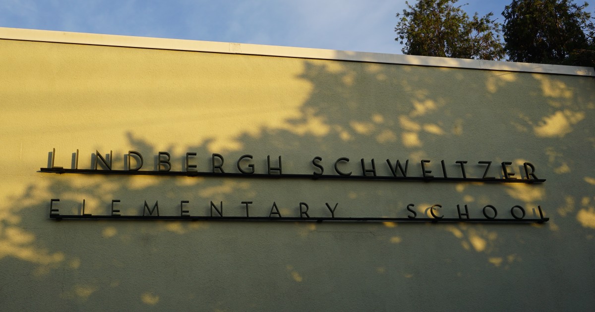 sdut's tweet photo. San Diego school board renames Lindbergh/Schweitzer Elementary School https://t.co/siWP9GxpwP https://t.co/79mwi5aXxG