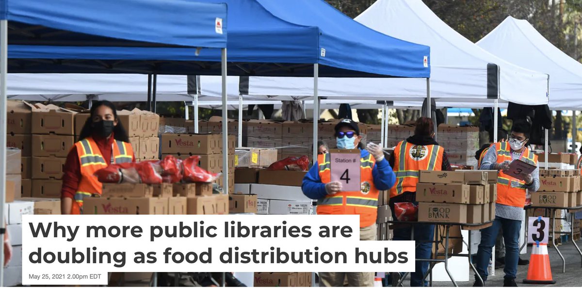 ReadersToEaters's tweet photo. Cheers2 #LibraryFoodHub! @ConversationUS Why more #PublicLibraries are doubling as food distribution hub https://t.co/QwMT5VqG7U #FoodAccess #FoodEducation #FoodLiteracy #BetterComunityThroughFood #LuchAtTheLibrary #SummerMealProgram @ALA_PLA @alanews @ALALibrary @ShelfAwareness https://t.co/yngbqgLHSd