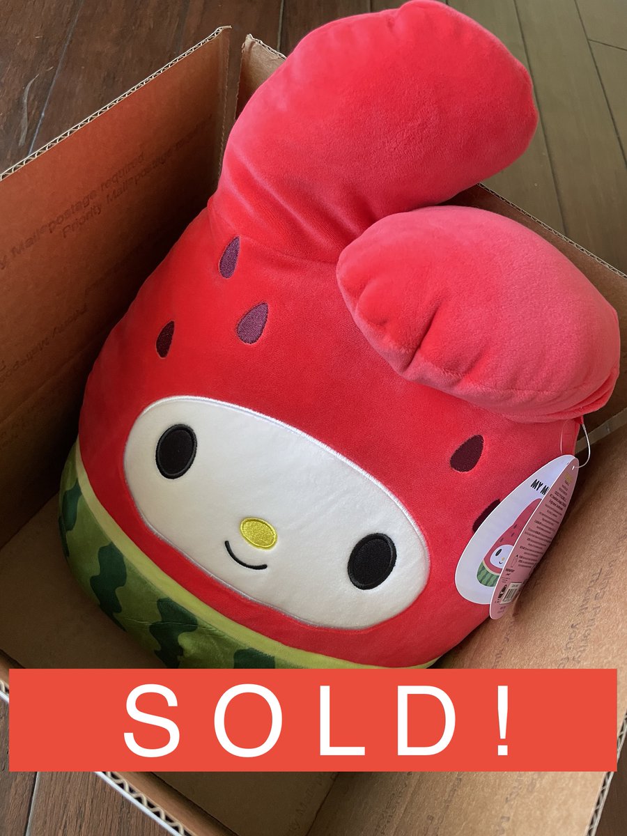 hello kitty squishmallow watermelon