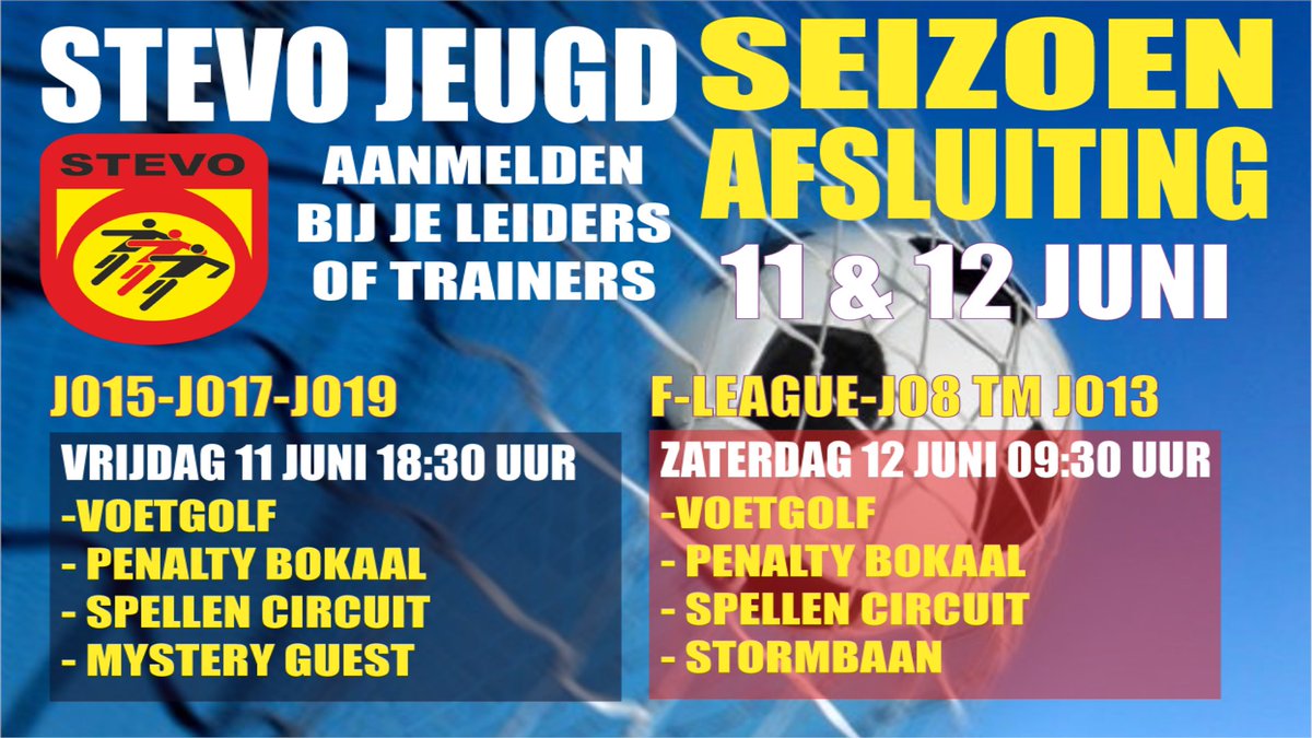 STEVO's Grandioze Seizoensafsluiting Jeugd
stevo.nl/home-nieuws/st…