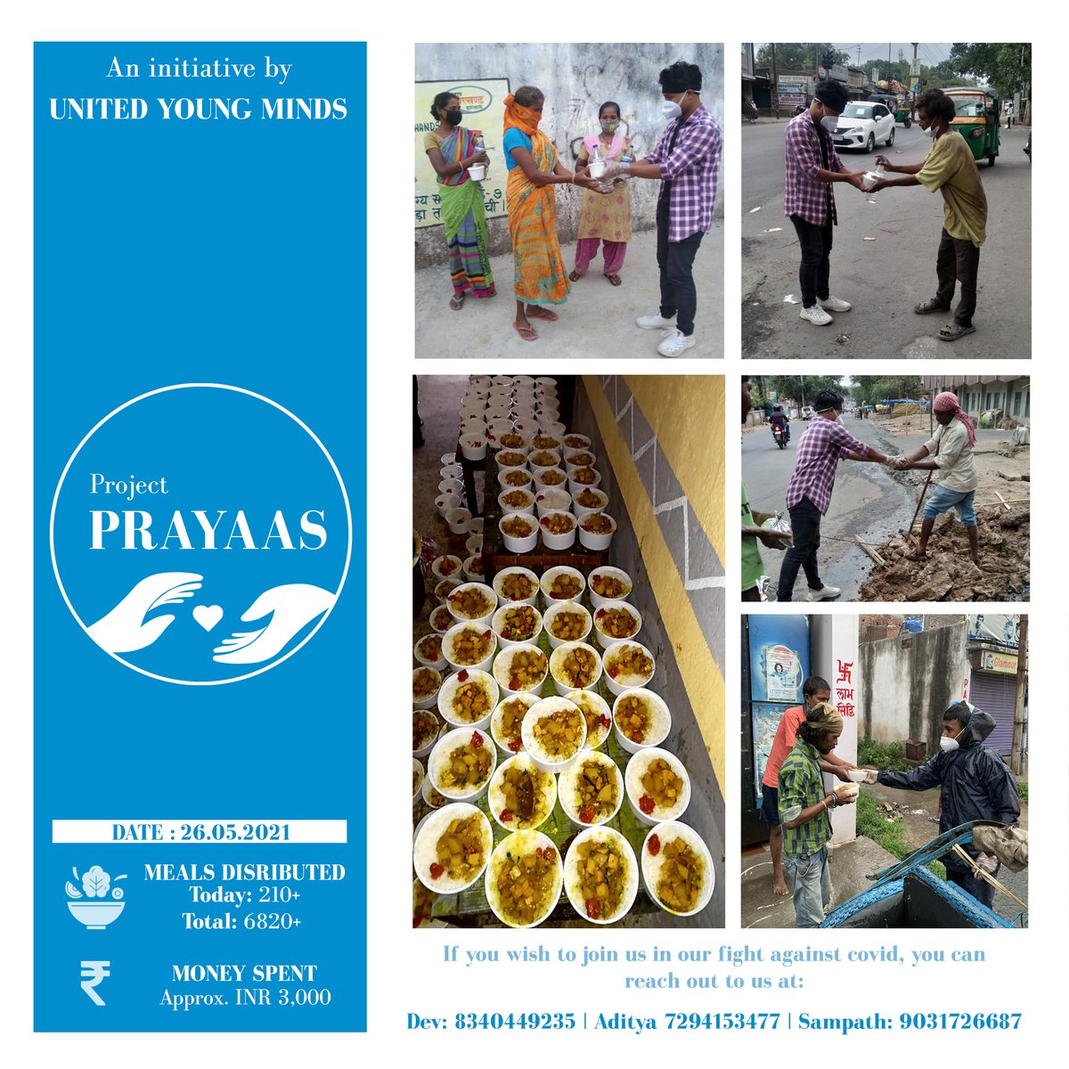 PPrayaas's tweet photo. #COVID19 #CovidIndia #Ranchi #Jharkhand #Fooddrive #Feed_Ranchi #Help_ranchi #CoronavirusPandemic #Corona #Food_Ranchi #UnitedyoungIndia #BIT #26MAY21 #BITMesra
#HelpusHelpthem
If you wish to donate, please visit: https://t.co/wvIxqjT02N https://t.co/D9Mkn0P4Sy