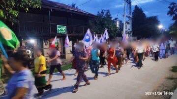 Moekaung residents staged a strike opposing military dictatorship and showing their support to <a href="/NUGMyanmar/">National Unity Government Myanmar</a>. #WhatsHappeningInMyanmar  #AuspiceRefugees  #May26Coup