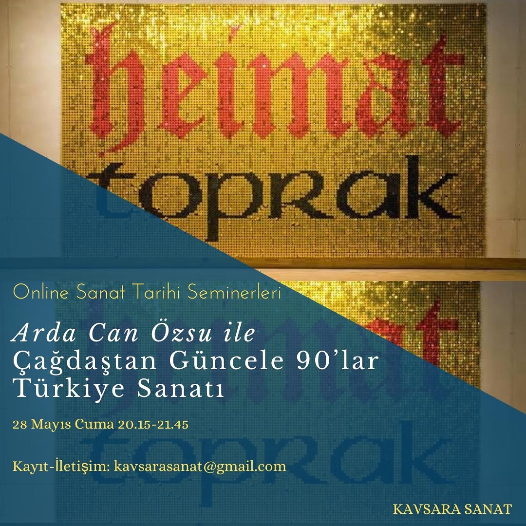 "Dışarı Çıkmadık, Çünkü Hep Dışarıdaydık. İçeriye Girmedik, Çünkü Hep İçerideydik."

Hale Tenger'in 1995'te 4. İstanbul Bienali'nde sergilenen çalışmasını ve daha birçok sanatçıyı Arda Can Özsu'nun 28 Mayıs'taki "Çağdaştan Güncele 90'lar Türkiye Sanatı" seminerinde konuşacağız.