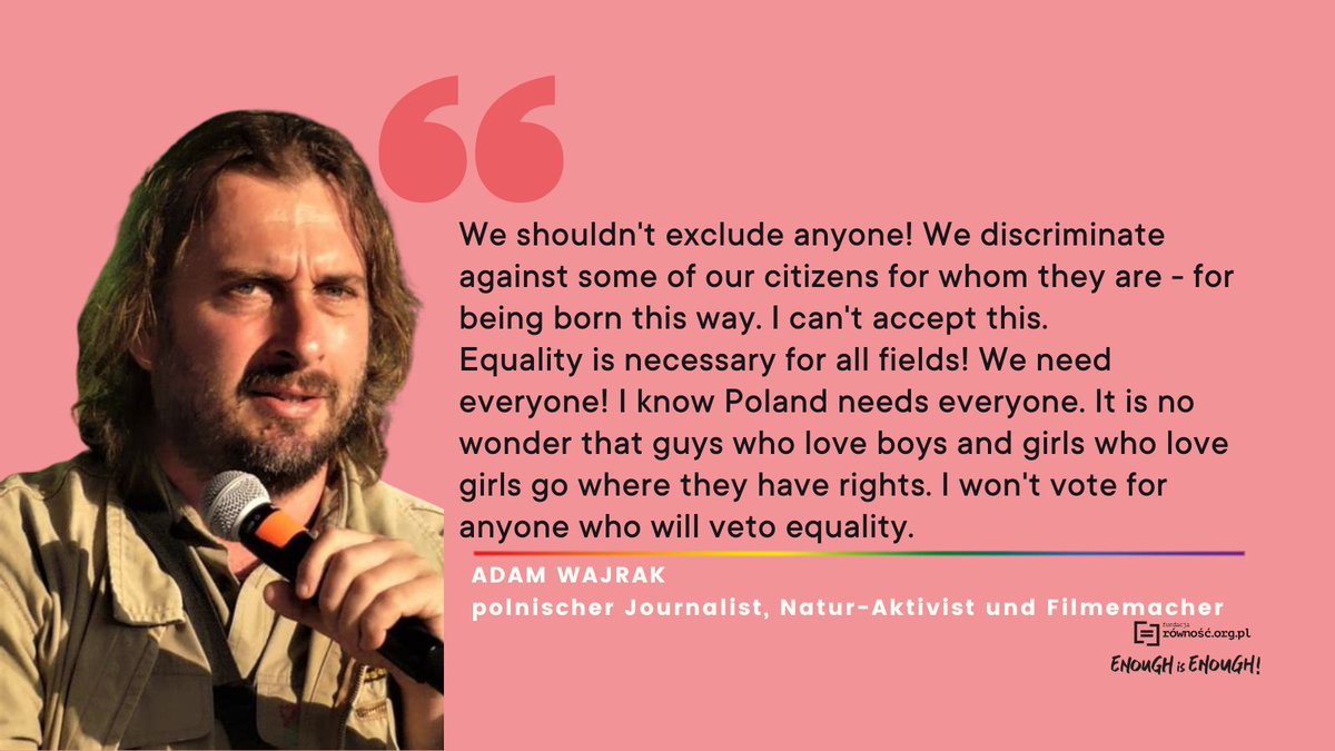 #LGBTIQFreedomZone 🏳️‍🌈 - Adam Wajrak is a Polish filmmaker and a journalist. He is famous for his nature documentaries and his activism for the environment and climate change. We are really happy to have him as an ambassador for our campaign! 👊🏼