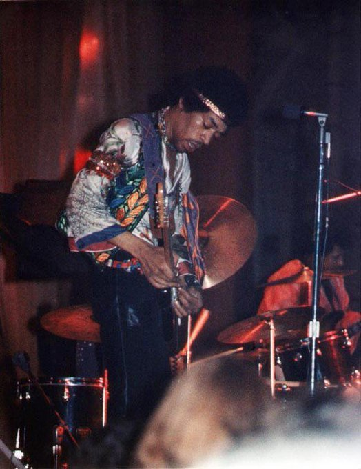 Jimi Hendrix performing in San Bernardono, California, 1970