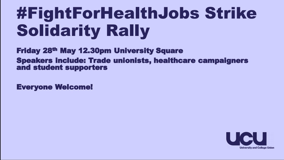 📢 This Friday 📢 Rally University Square at 12.30. It's vital we get a big turnout to show our strength in this dispute so get along if you can!