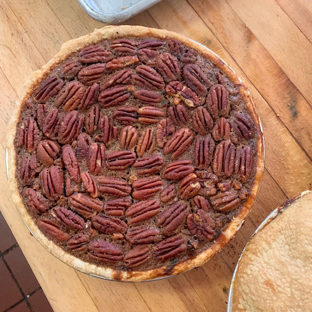 Make every day taste like a holiday with our Pecan Pie. Made fresh daily! #pecanpie #pietime #holidaypie #momsrecipe #classic #bestpie
