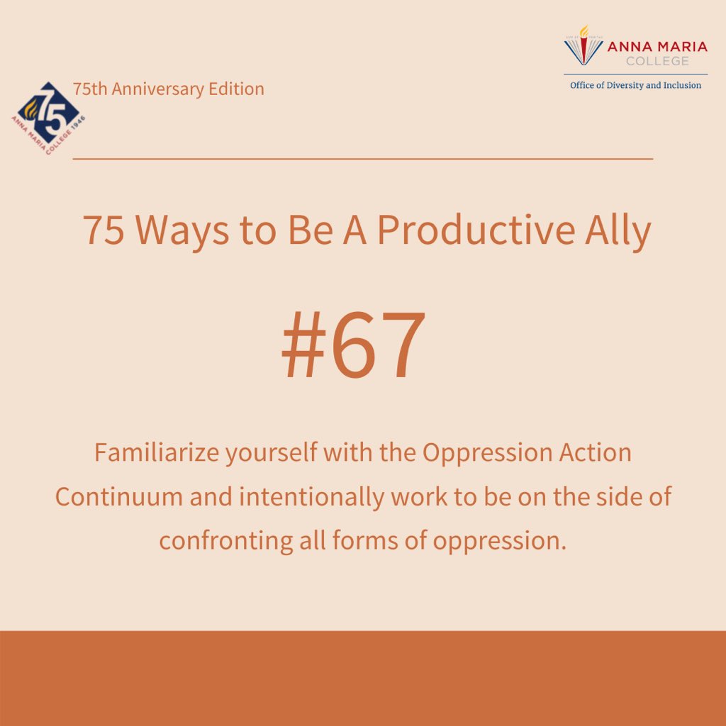 AMC_Inclusion's tweet photo. Here’s #67 of our 75 Ways to Be A Productive Ally Challenge. We hope you have joined our challenge to step up and step into being an ally for equity, racial and social justice!!! #amc75 #amcats #goamcats #amcatnation #amcats2024 #amcats2023 #amcats2022 #amcats2021 #amcats2025 https://t.co/12VTU1G15w
