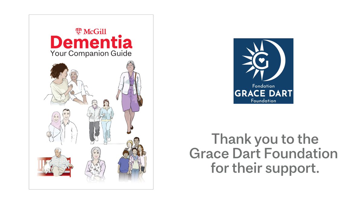 mcgillsim's tweet photo. A new McGill educational guide funded by the Grace Dart Foundation provides reliable information to assist people living with #dementia and their #caregivers. The full English version will be available in September. Learn more and take a sneak peek: https://t.co/JHrpR5FIuq. https://t.co/g7yDSWQDOK