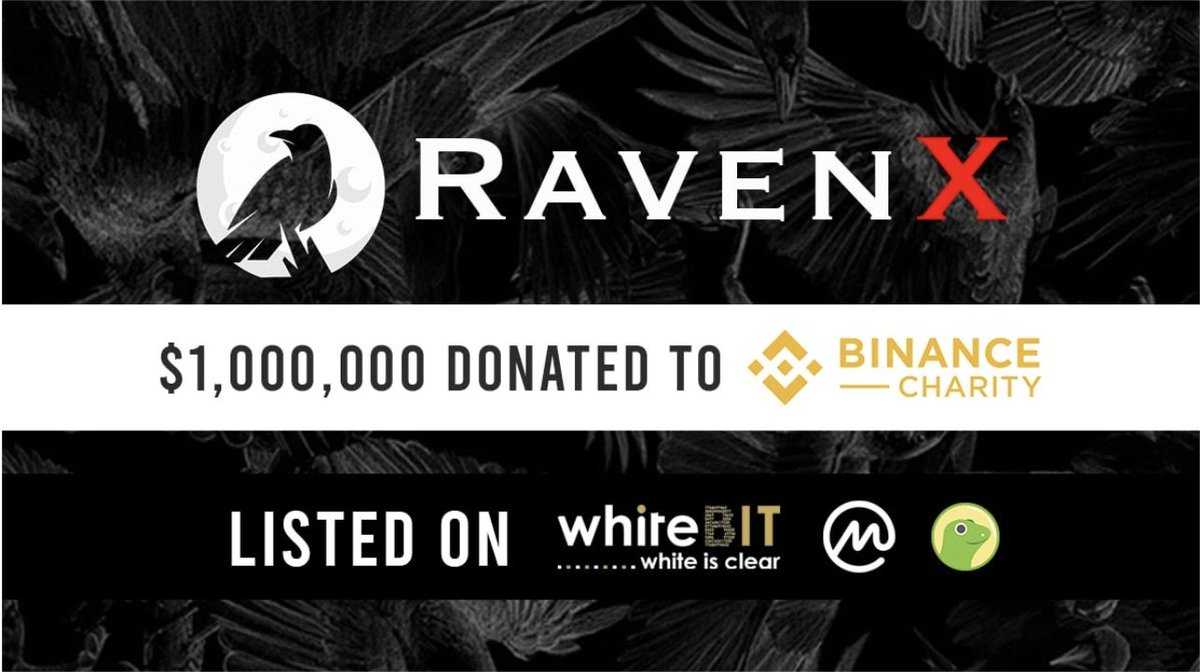 Binance Charity (@binancebcf) on Twitter photo Wow! 👏 Thank you to the @Ravenxfin community who has helped raise over $1 million for <a href="/BinanceBCF/">Binance Charity</a>.
We are amazed by the strength and drive of the community and leadership and for giving our end-beneficiaries a new world.
To learn more about #RavenX ⬇️
cointelegraph.com/press-releases… Wow! 👏 Thank you to the @Ravenxfin community who has helped raise over $1 million for <a href="/BinanceBCF/">Binance Charity</a>.
We are amazed by the strength and drive of the community and leadership and for giving our end-beneficiaries a new world.
To learn more about #RavenX ⬇️
cointelegraph.com/press-releases…