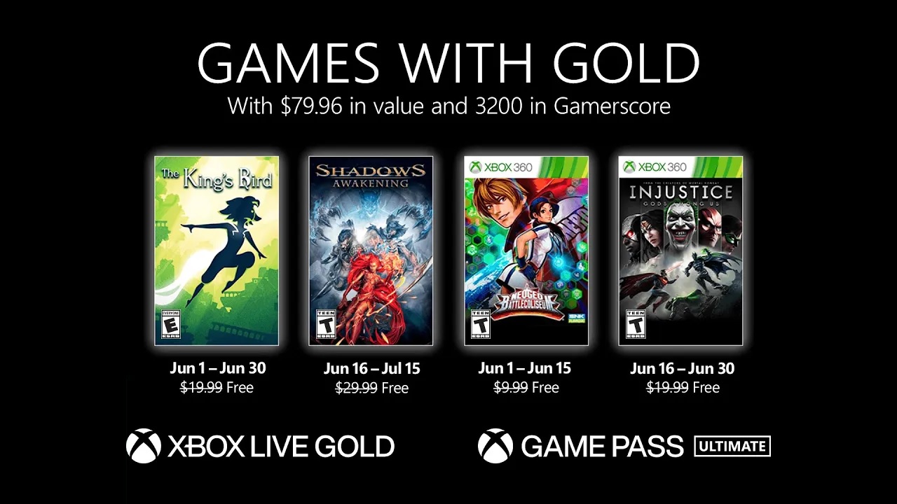 Xbox Live Games with Gold June 2021