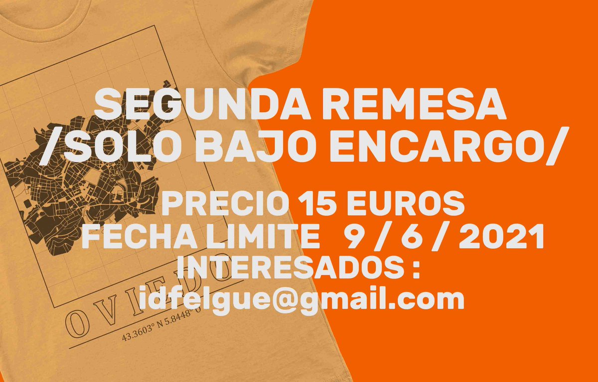 idfelgue1's tweet photo. ¡Lo prometido es deuda! 
-Precio: 15€ 💶
-Fecha límite: 09 junio 📅
-Encargos: idfelgue@gmail.com 📨

#oviedo #asturias #vetusta #mapa #camisetas #MAPS #adobe #adobeillustrator #adobedesign #freelance #freelanceillustrator #vectorart https://t.co/TjADyIny3N