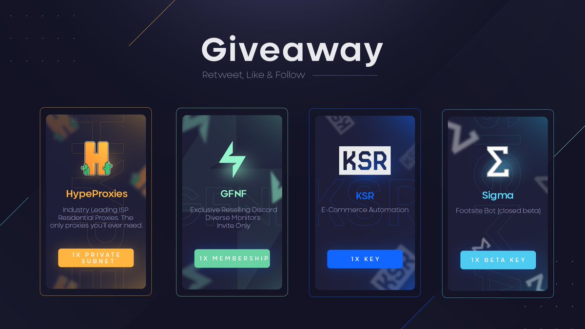 ksrautomation's tweet image. MASSIVE MAY GIVEAWAY 🥳☀️

Prizes Include:
- 1x @ksrautomation key
- 1x @sigmabots key
- 1x @GFNF__ membership
- 1x @HypeProxiesio Subnet

How to Enter 👇
RT, Like, and Follow all Accounts -- Winners Picked in 48 hours. GOOD LUCK 💨