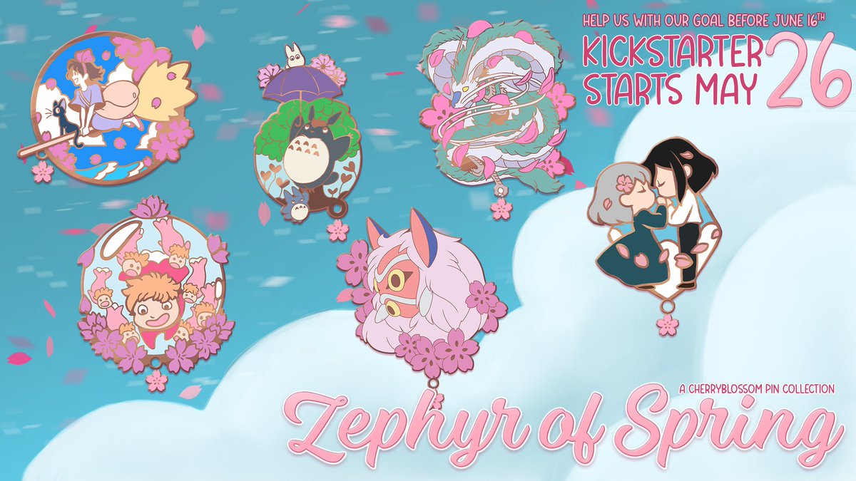 CatsPinClub's tweet photo. Zephyr of Spring is officially live!!

Our campaign features 16 spring designs inspired by #StudioGhibli movies. Each pledge will come with a matching sticker as well

Help us reach our main goal!! https://t.co/5sy6EtU8Ba