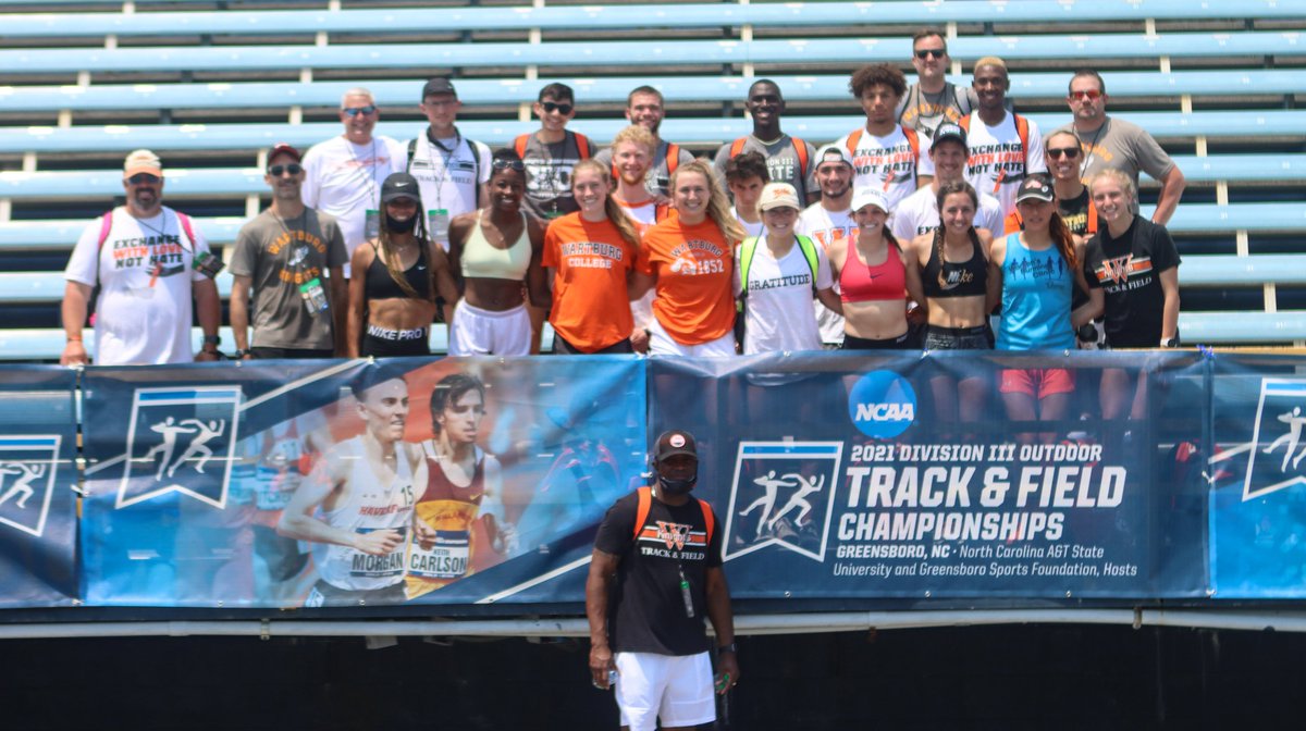 WartburgKnights's tweet photo. Wartburg prepping for day ☝️ of the NCAA Outdoor Championships tomorrow!

🏟️ Irwin Belk Track
📍 Greensboro, N.C.

#GoKnights https://t.co/1NwfZMTj84