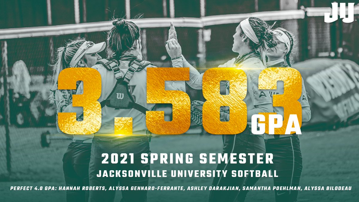 Took care of things between the lines and in the classroom this season, highlighted by 5️⃣ student-athletes with 4.0 GPAs!

#JUPhinsUp