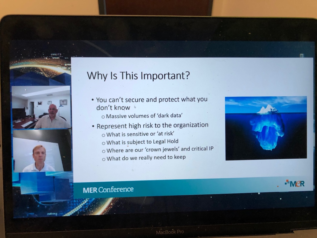 MER4BetterIG's tweet photo. Thank you #SteveMatthews from @ActiveNav and @GaryRylander from @IronMountain discuss “How to Identify #Metadata in #unstructuredcontent” @MERconference #MER2021 https://t.co/zv4215touC