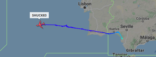 ameliairheart's tweet photo. USAF E-3G from Al Dhafra AB, UAE took off from Rota AB, ES heading back across the Atlantic to return to the US. She left Al Dhafra on the 24th. #ADSB #AE11F2 https://t.co/FeNp3CMdgf