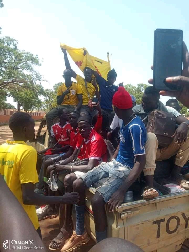 Holy Family FC sets of for Juba ahead of their play-offs with Koryom FC on Friday, 28th at Buluk Training Center

Photo: Ahmed Mawut