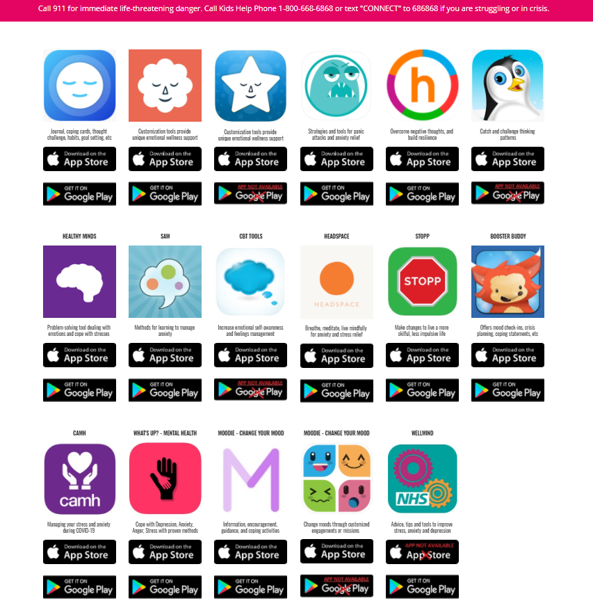 So many apps for promoting well-being! Topics include: Mental Health; Find Your Inner Calm; Sleep and Sounds; Brain/Body Strengthening &amp; Productivity; Expressing Gratitude; Relationships, Support Network and Chats; Coping/Safety Plans and more.sites.google.com/pdsb.net/teen-… <a href="/RHL_Inspire/">Robert H Lagerquist</a>