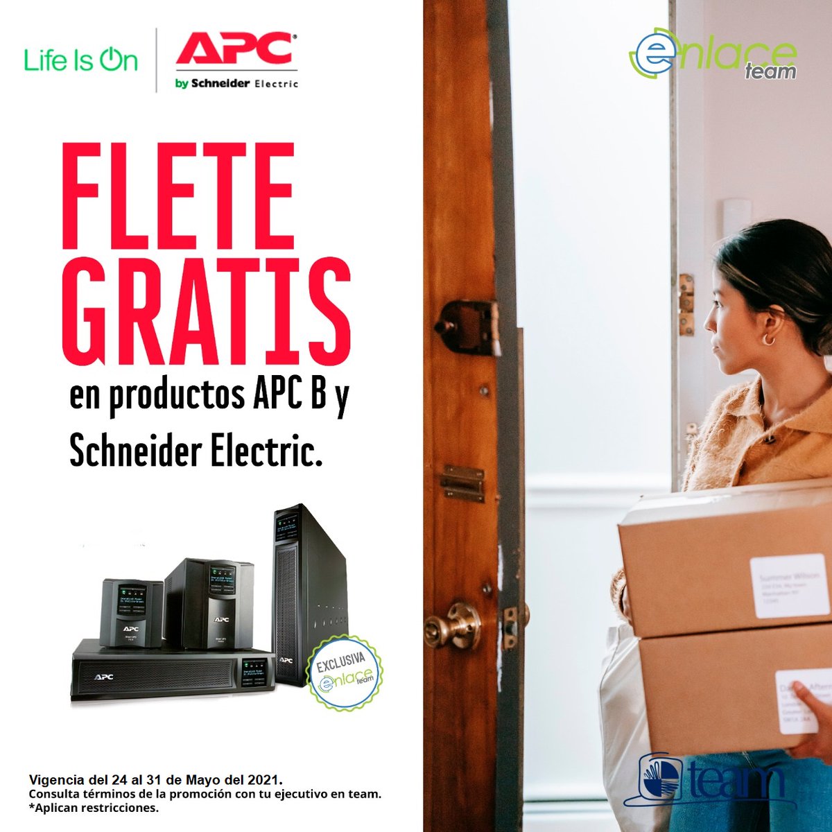 conexionteam's tweet photo. 🔥 #Teammate llegó la semana de descuentos más abrasadores🔥 en #Enlace team con @APCbySchneider. ¡Préndete! https://t.co/Zu4aankLbb
Más información:
📨cvaquiz@teamnet.com.mx
📲https://t.co/jYcB12qZZm
#LifeIsOn #APCteam #comprasonline #comprasegura https://t.co/Qb9x5Kt0is