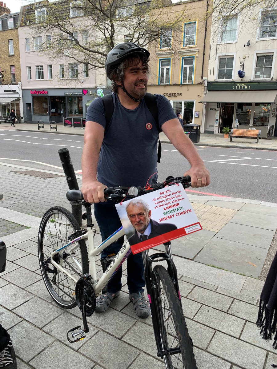 Islington4JC's tweet photo. #Cycle4Corbyn #ReinstateJeremyCorbyn https://t.co/SF2vKauEmx