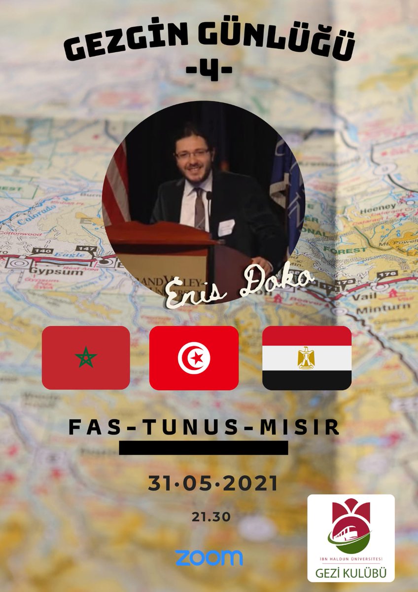 Enis Doko'nun Kuzey Afrika etkinliği 31 Mayıs Pazartesi 21:30 olacak şeklinde güncellenmiştir. Bilgilerinize 🥳