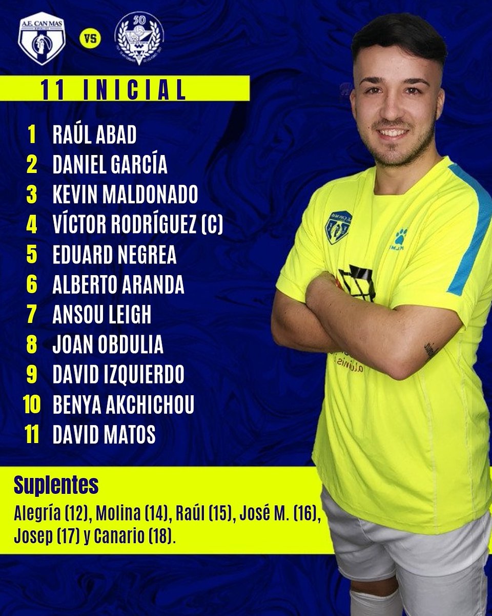 11 inicial ante la UD Les Fonts 💛🐓