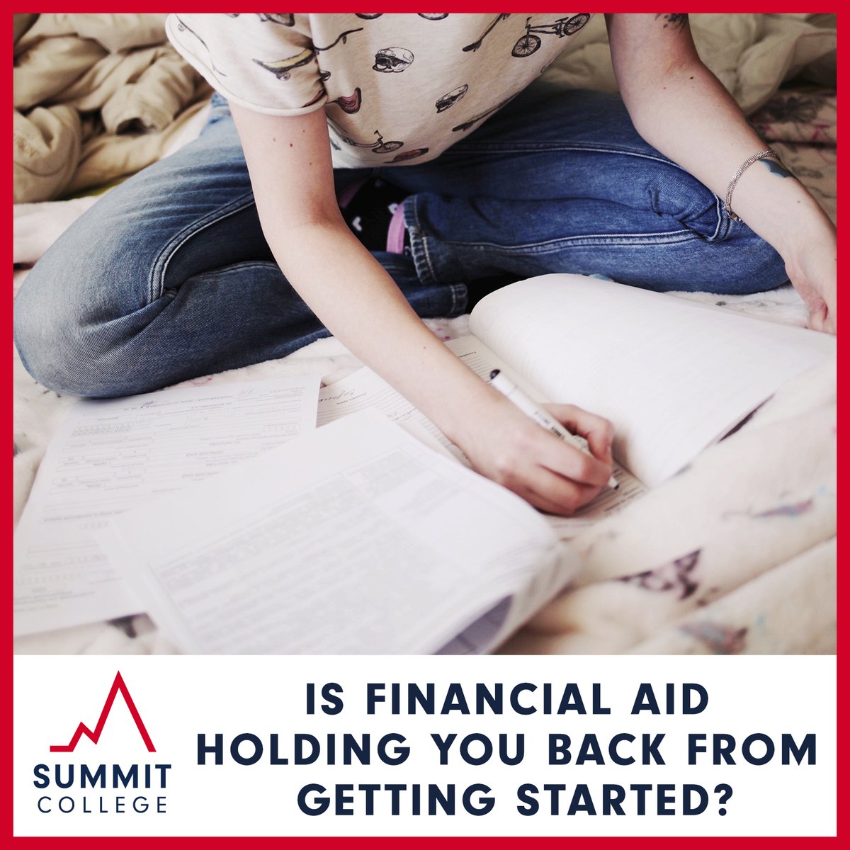 SummitCollegeCA's tweet photo. Financial Aid can be confusing, fortunately, we're here to help! Our financial aid counselors can help answer your questions and point you in the right direction. #SummitCollege https://t.co/znNTcrIADI