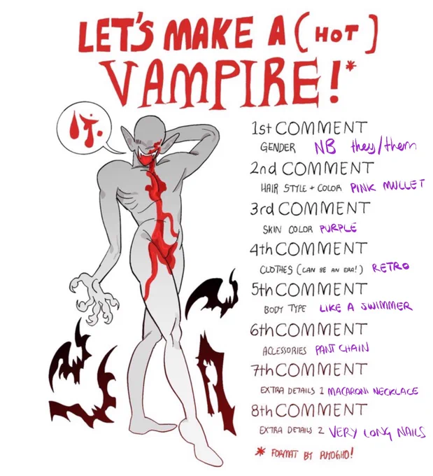 i used the vampire template @puyogho made :o) i got the comments from my instagram 