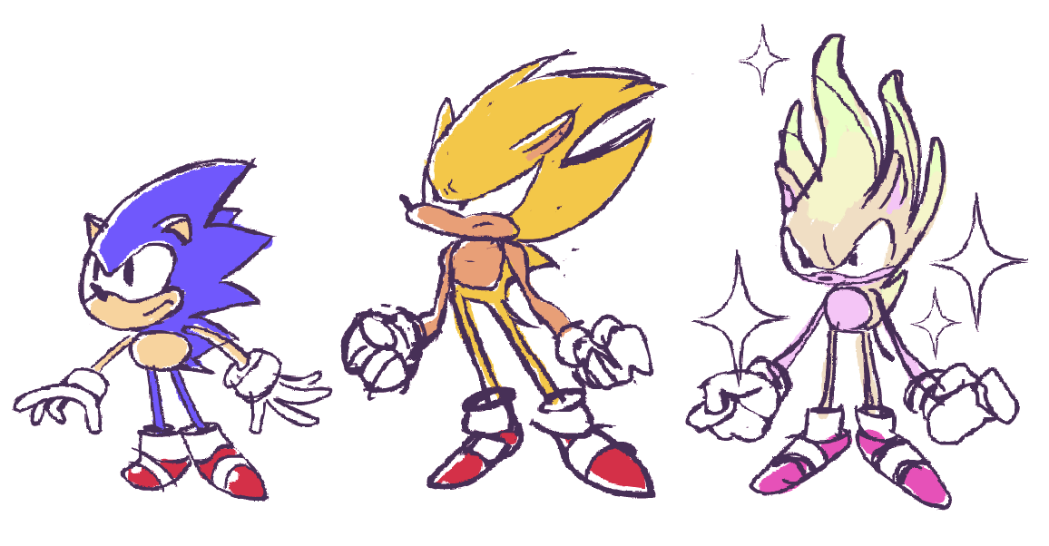 Adam Vian on X: sonic / super sonic / hyper sonic   / X