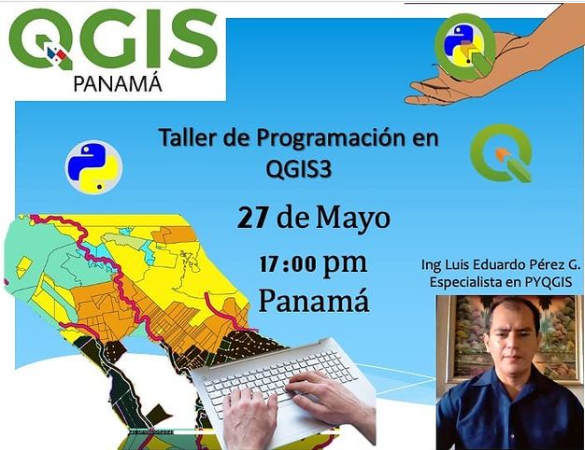 hcastellaro's tweet photo. Taller de PyQGIS mañana 27/5 a las 19 hs de Argentina.
En el canal de YouTube de QGIS Panamá:

https://t.co/u6DfzvsRDJ https://t.co/NJGbejxQVk