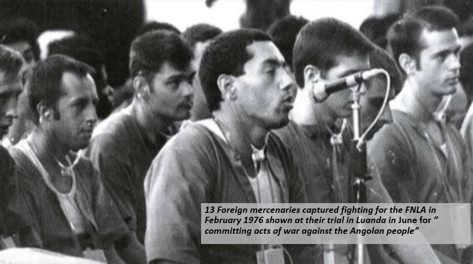 ModernConflict's tweet photo. 26 May 1976: the #Angola government announced 13 mercenaries captured in February would go on trial charged with "acts of war against the Angolan people" #AngolanCivilWar https://t.co/wqO4JY8AmO