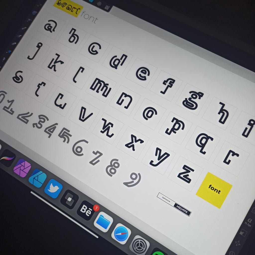 NEORFX's tweet photo. Smart font?! ✌️my first font https://t.co/REdHQa50e4
