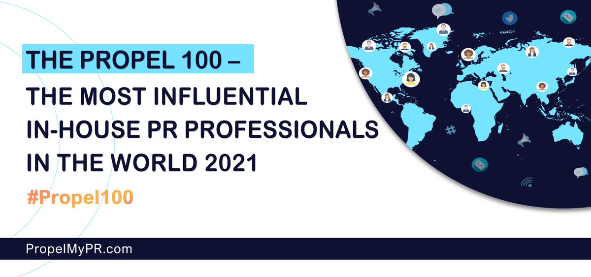 Welcome to our list of the most influential in-house #comms pros in the universe! ✨

@nalafifi
@marioambrosi
@ailsajanderson
@antoniabance
@scottbowers

Check out the full #Propel100 here: bit.ly/InHouse100