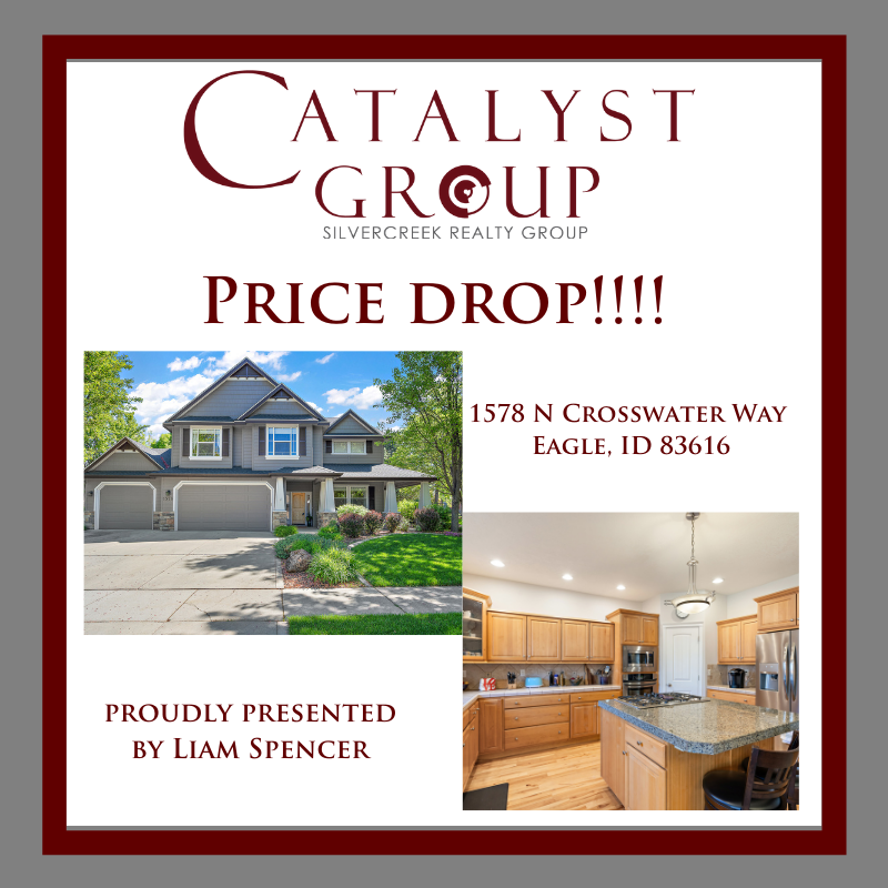 CatalystIdaho's tweet photo. We have a price reduction on our listing at 1578 N Crosswater Way Eagle, ID 83616.
Call us for any questions!
(208)373-1073 https://t.co/9LssGNuwEZ