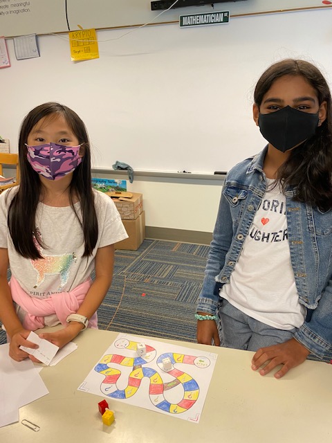 GreensboroDay's tweet image. Fifth Graders created board games, focusing on math concepts that they learned this year. They designed the game, developed the rules, questions, and directions. #gdsbengals #constructivecontributors