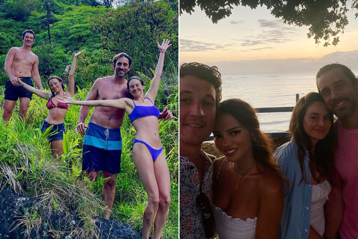 Aaron Rodgers lives it up in Hawaii with Shailene Woodley, Miles Teller