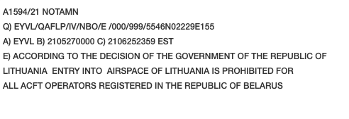flightradar24's tweet image. ⚠️ Flight bans being imposed on Belarus-registered aircraft:

🇵🇱 Poland will ban all flights by air carriers in Belarus beginning at 2200 UTC 26 May. 

🇱🇹 Lithuania will ban all flights by aircraft registered in Belarus beginning at 0000 UTC 27 May.