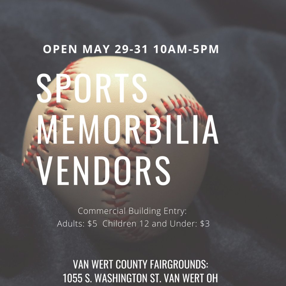 vwfair's tweet photo. Looking for Sports Memorbilia? This weekend at the fairgrounds, there will be many vendors who are stocked with a variety of sports memorbilia! Come check it out May 29-31 10AM-5PM. https://t.co/Zki2ToP1tr
