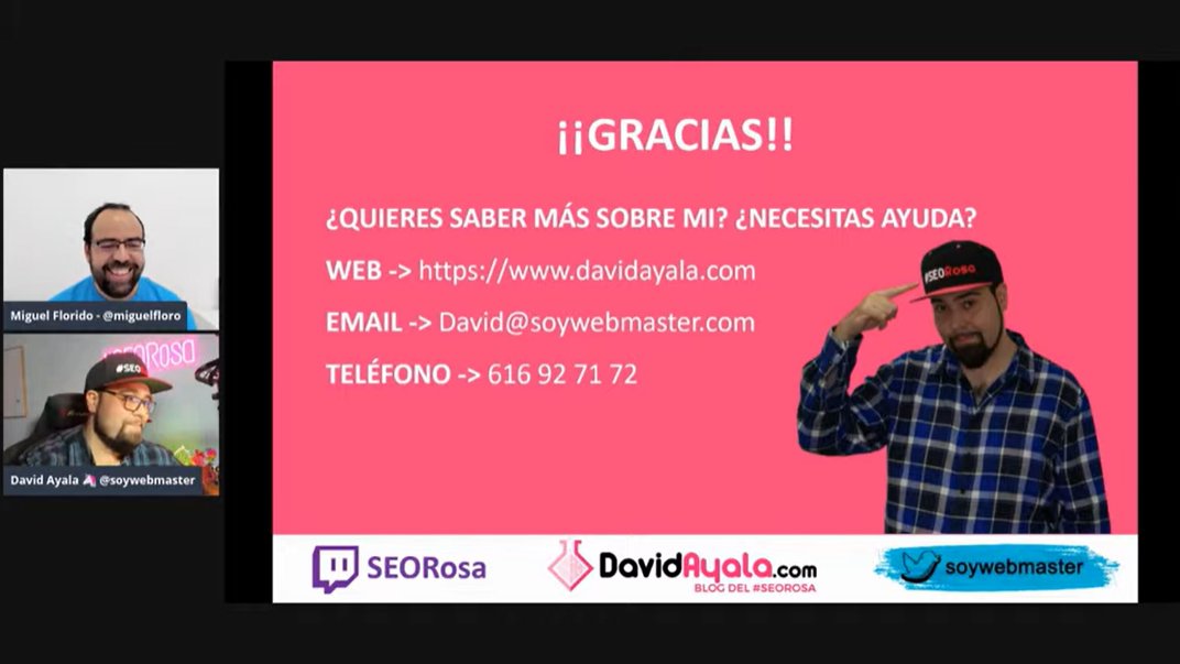Y terminamos el  #CongresoDSM21 con este crack dando pautas para mejorar la visibilidad online de un proyecto <a href="/soywebmaster/">David Ayala</a> <a href="/miguelfloro/">Miguel Florido</a>