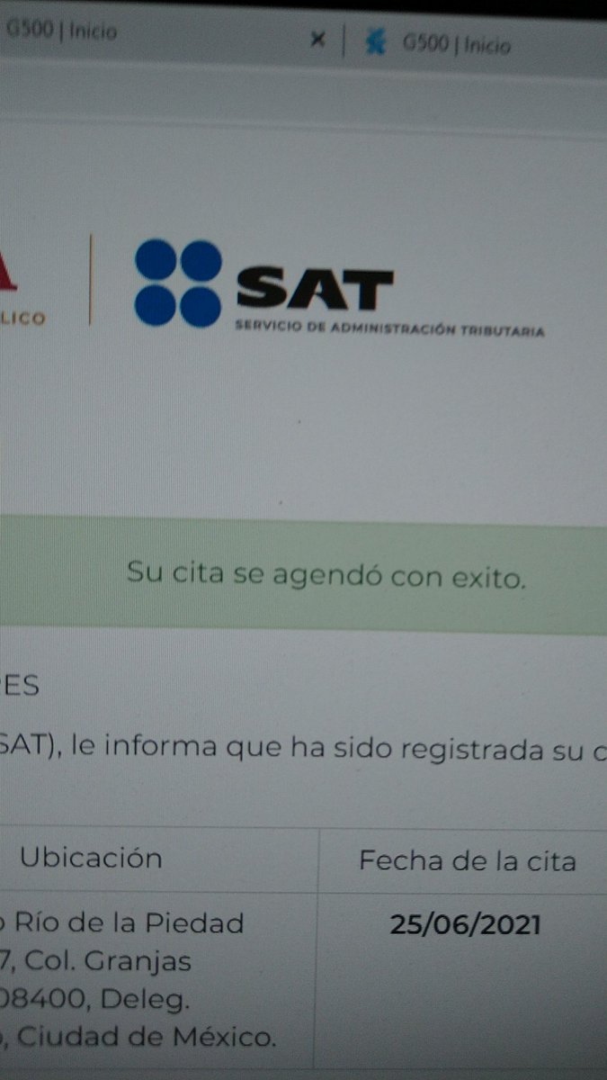 Jo_Jeronimo's tweet photo. @SATsincitas conseguí cita 🎉😧, ya no me tocó en Feliz Cuevas aunque estuve a punto, pero en Iztacalco aún hay https://t.co/sSm08UV4dW