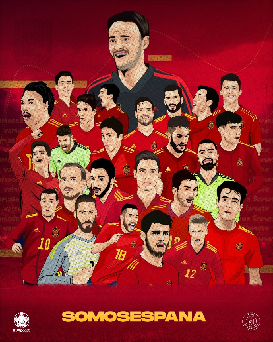 💪🏻🇪🇸 ¡¡ 𝐒𝐨𝐦𝐨𝐬 𝐄𝐬𝐩𝐚𝐚𝐧𝐚....!!!

<a href="/SeFutbol/">Selección Española Masculina de Fútbol</a> 
Our 24 Warriors for the #EURO2020.🔴🟡

#SomosEspaña #SomosFederación #SFFK
