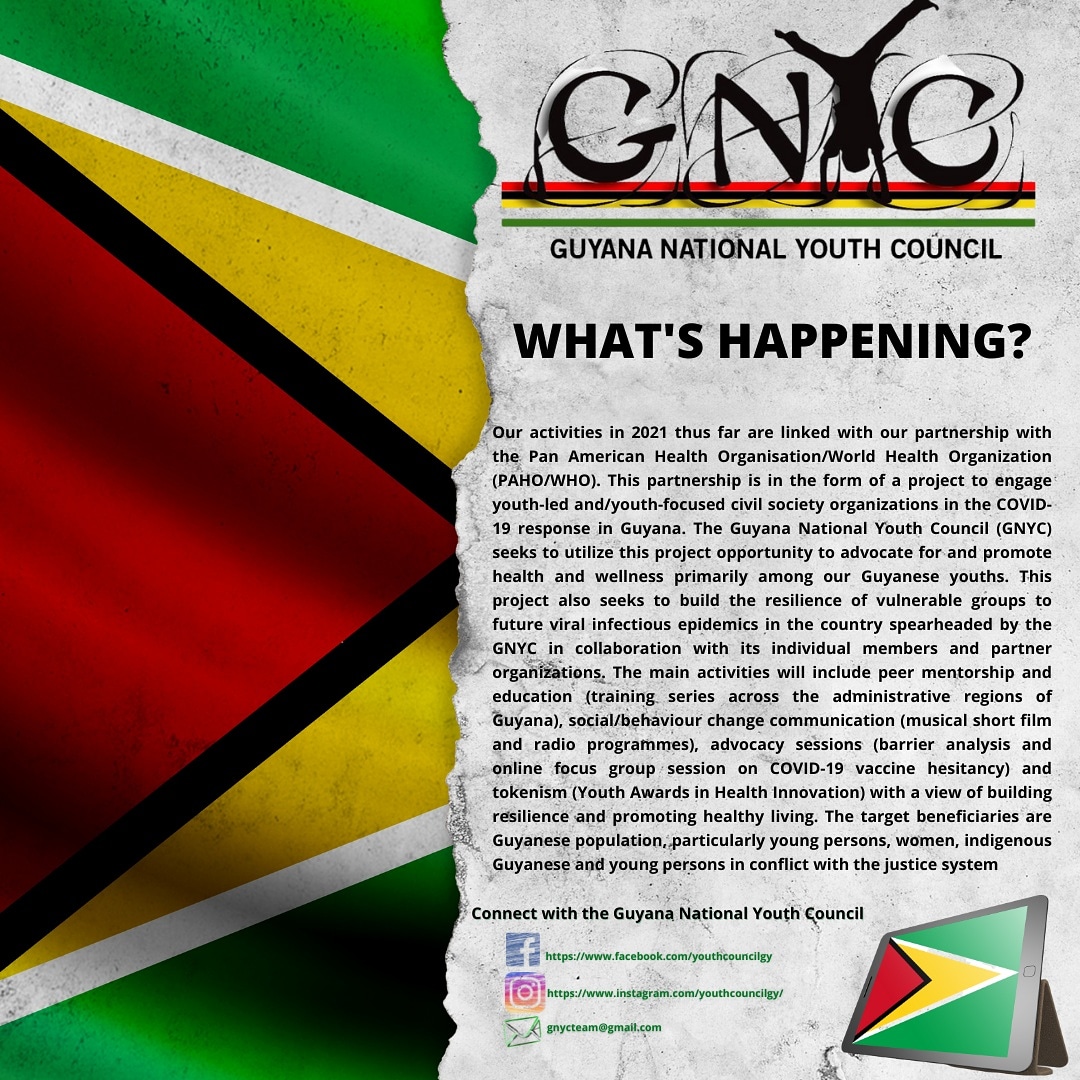 cariyouth's tweet image. 𝗖𝗥𝗬𝗖 𝗠𝗲𝗺𝗯𝗲𝗿 𝗙𝗲𝗮𝘁𝘂𝗿𝗲 : 𝗚𝘂𝘆𝗮𝗻𝗮 𝗡𝗮𝘁𝗶𝗼𝗻𝗮𝗹 𝗬𝗼𝘂𝘁𝗵 𝗖𝗼𝘂𝗻𝗰𝗶𝗹🇬🇾🇬🇾 

 🇬🇾🇬🇾 𝘊𝘰𝘯𝘯𝘦𝘤𝘵 𝘸𝘪𝘵𝘩 𝘵𝘩𝘦 𝘎𝘶𝘺𝘢𝘯𝘢 𝘕𝘢𝘵𝘪𝘰𝘯𝘢𝘭 𝘠𝘰𝘶𝘵𝘩 𝘊𝘰𝘶𝘯𝘤𝘪𝘭 𝘧𝘰𝘳 𝘮𝘰𝘳𝘦 𝘪𝘯𝘧𝘰𝘳𝘮𝘢𝘵𝘪𝘰𝘯 @youthcouncilgy.

#CRYC101 #memberfeature #gnyc