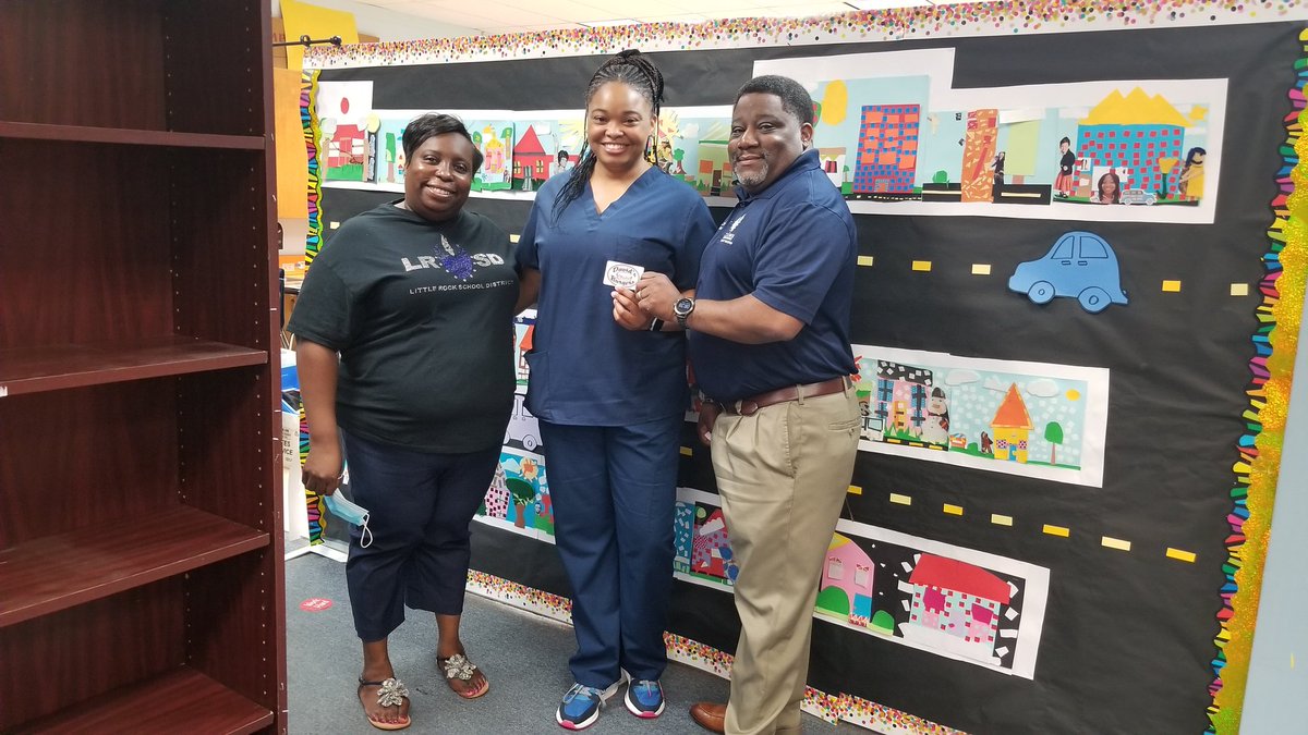Stopped by Dodd Elementary on the last day of school to celebrate Ms. Carreba Williams.  As Dodd prepares to transition to JA Fair Prep, she has helped by serving as a Building Leader when Mrs. Modica was out of the building.  All while still teaching her students.  Thanks!#lrsd