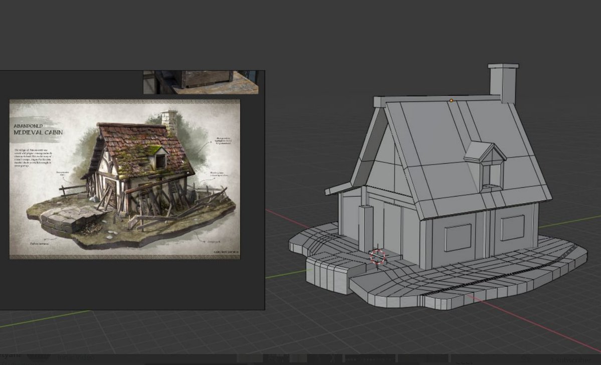 TLytvynova's tweet photo. Cute cabin house #3dmodeling from Emiel Sliggers Udemy course. I like the way he explained environment stuff creation in video and definitly I will buy more:) #blender #3Dartist #3D #3DModel #3DCG #3dmodeling #cabin #CGart #3dblockout #gamedev #gamedevs #gamedeveloper https://t.co/oAZH3Ls8Vn