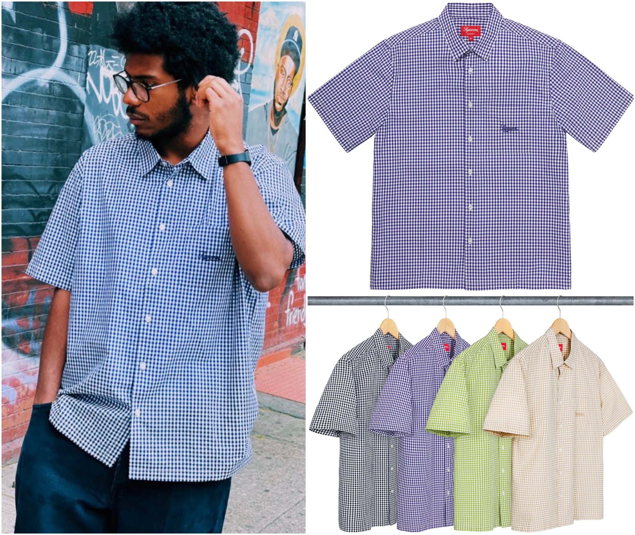 SUPREME Gingham S/S Shirt トップス シャツ ksa.yolo-cosmetics.com